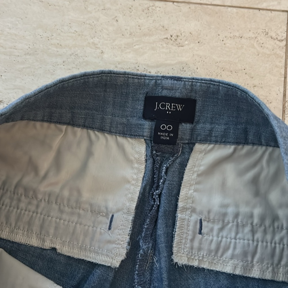 J. Crew Scalloped Shorts - White, Peach, Black, chambray blue - Picture 11 of 16